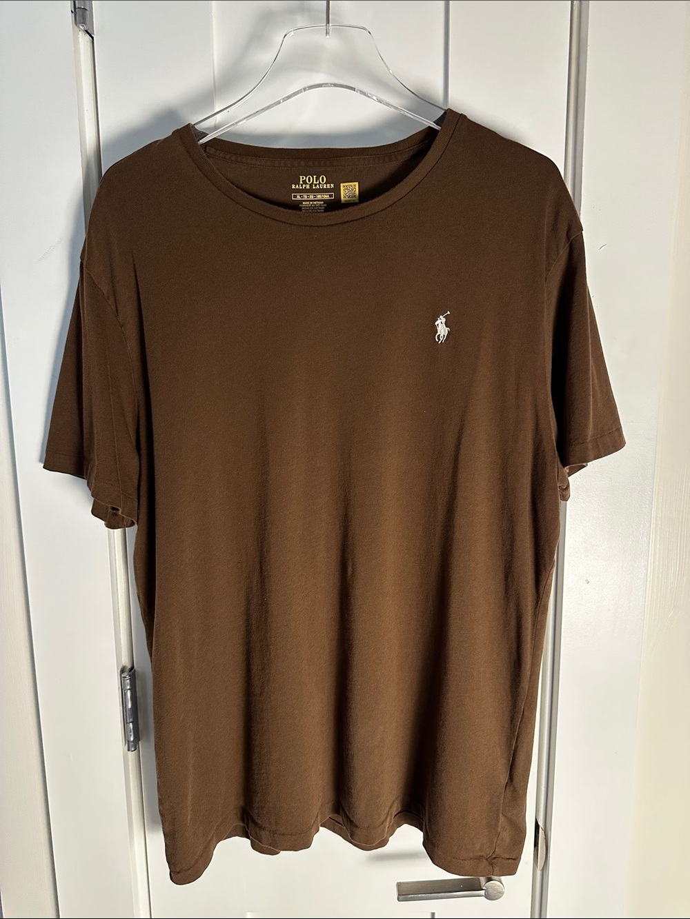 POLO RALPH LAUREN 100% Cotton Tee Brown SIZE XL